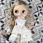  SALE❗️妖精のエプロンドレス お花の４点セット  クリップピン付き  　ピンク　ブライス  リカちゃん アウトフィット