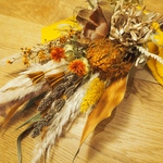 オレンジ系🍊ドライフラワー　スワッグ　花束💐