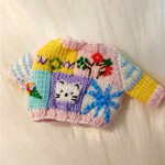 【オビツ１１】刺繍猫ちゃんニットセーター