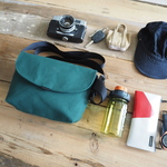 new! 帆布フラップショルダーL　グラスグリーン