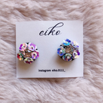 SALE！お花スパンコールの小粒ピアス