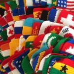 国旗柄アクリルたわし（3枚セット）