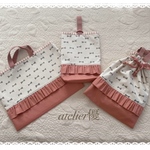 当ショップ人気No1商品✨リボンでCute🎀入園入学セット　レッスンバッグ&上靴袋&お着替え袋3点セット　