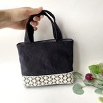10/30 19時再販💓 【petale tissu】帆布×フラワーミラー刺繍トートバッグ