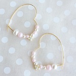 ✿再々…販✿春色✿ハートフープピアス✿
