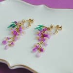 【再販】＊Chandelier of kindness＊藤のイヤリング