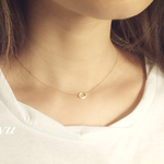 18Kcoating Gold Circle Necklace