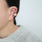 1940's ヴィンテージ × バロックパール × 天然石 の イヤーカフ 