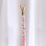 再販4【受注製作】どの方向からでも楽しめるアリッサム❁ダイヤ付き𑁍ハーバリウムシャーペン (レジン)-ピンク-