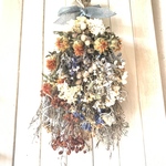 ドライフラワースワッグ　〜紅花〜