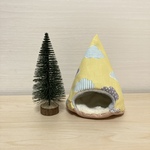 o−chibi−chan 様　ハムスターのあったかテント⛺イエロー💭柄　床ホワイト