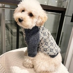 犬服!!スノー柄ジャガード　ネイビー☆XS.S.M.DXS. DS.DM