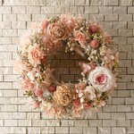 ローズとアジサイのリース  (22cm)