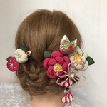つまみ細工髪飾り66
