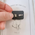 猫と魚ピアス　ステンレスピアス