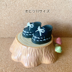 オビツ11＊まんまるUチップ(ブラック) +(ステッチホワイト+靴紐ホワイト)