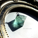 【アクセ選択可能】中国産・八面体グリーンフローライト/ネックレス・ブレスレット・ストラップ【El-Shade】