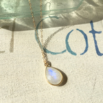 　Flamed Moon Stone Necklace *14kgf*
