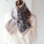 na・・・さま専用ご注文ページ・ネックウォーマー（タンバリン・スモーキーなネイビー）ハンドメイド・ミナペルホネンの生地使用