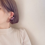 4color/ ear cuff 《イヤカフ１個》　/flower 2way