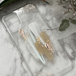 【♡送料無料♡】iPhone15対応☆ふんわりミントカラーのニュアンススマホケース　ニュアンスiPhoneケース　ストラップ付きスマホケース