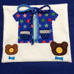 〈再販〉手作り 布 よくばり知育玩具・青・星・くまちゃん