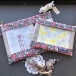 『Wiltshire』クリスマス●大きなお薬手帳&保険証ポーチ●リバティラミネート　A5手帳対応　ほぼＢ５　ビニコ