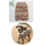 【完成品 送料無料】中型犬Lサイズ 犬服冬服ジャガードニット りす＆うさぎ