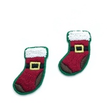 sale！クリスマスソックス　刺繍ブローチ 