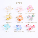 B765-9  30個   チェコチャーム 桃チャーム バチカン付き 11×16mm ゴールド 3X (10ヶ)