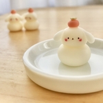 🍊予約🍊【通常サイズ】しろの鏡餅〜頭にみかん乗せ/ミニチュア/置き物