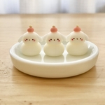 🍊予約🍊【ミニ】しろの鏡餅mini〜頭にみかん乗せ/ミニチュア/置き物