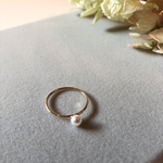 14kgf使用のパールのシンプルおめかしリング