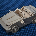 木工模型のオープンカー