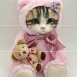 eir-shimou  2体分　オーダーメイド　ピンク、白くまの着ぐるみ猫ちゃん🐱わんちゃん🐶　テディベア　テディキャット　テディドッグ　愛猫　