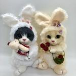 オーダーメイド　オルゴール♪ うさぎの着ぐるみ猫ちゃん🐱　わんちゃん🐶　