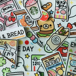 食べ物多めの可愛いフレークシール