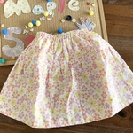 切り替えスカート お花柄