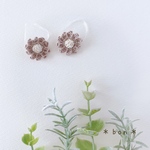 ＊2cmの小さなお花ヘアゴム　2個  ベビー からまないゴム2cm  シリコン　レース糸　