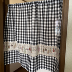 カフェカーテン　スワッグ柄　ハンドメイド