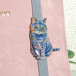 油絵サバトラ猫ちゃんの手帳バンド(ブックバンド)