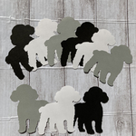 トイプードル　画用紙　カット　黒　白　グレー　９枚セット