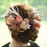 再×6　大人可愛いボタニカルヘッドドレス　ドライフラワー　プリザーブドフラワー　結婚式　成人式　