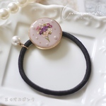 お花畑ヘアゴム＊Eくすみピンク