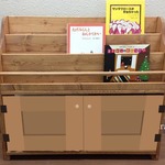 ai0516様オーダーメイド品 絵本棚（面出し3段+棚1段/扉付）幅90cm  LO/LO 完成品