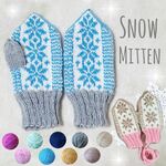 【選べる9色＊雪の結晶ミトン】ベビー・キッズ・レディース あったか手袋 親子コーデ お揃い 編み物 毛糸