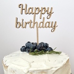 【送料込】Happy Birthday ケーキトッパー　お誕生日　木製