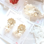 人気♡︎ʾʾアンティークフラワー✕パール❁✽* ピアス/イヤリング