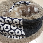 ハンドメイド◆スヌード羊バンビアランニットファー 