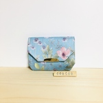ラミネートの小さなお財布☆LIBERTY  イルマ(ライトブルー)
